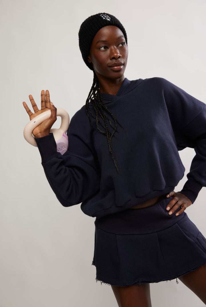 Sprint To The Finish Skirt Set in Midnight Navy by Free People