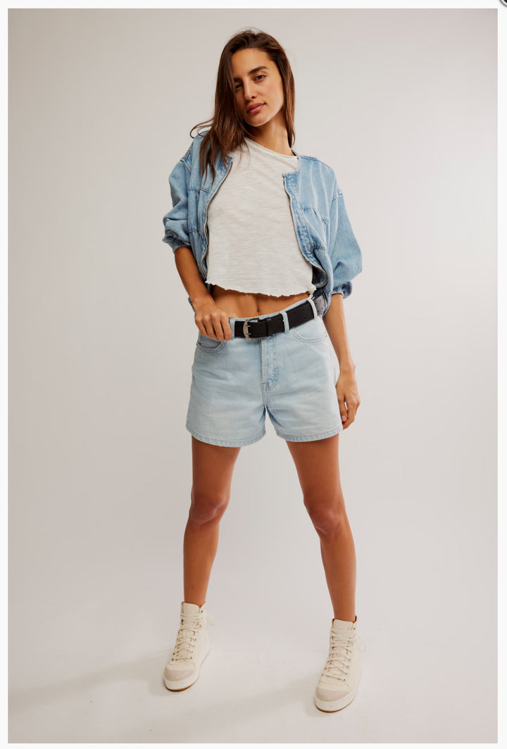 Tippi Denim Short in Babalon Blue