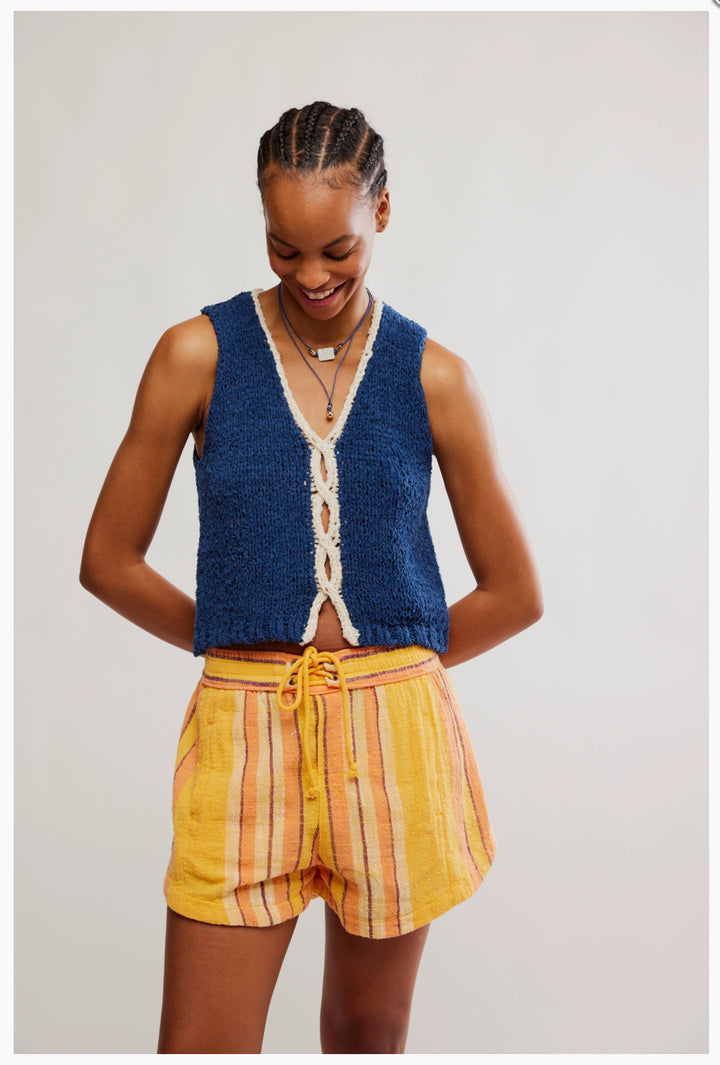 Sicily Sweater Shell in Dark Denim Combo