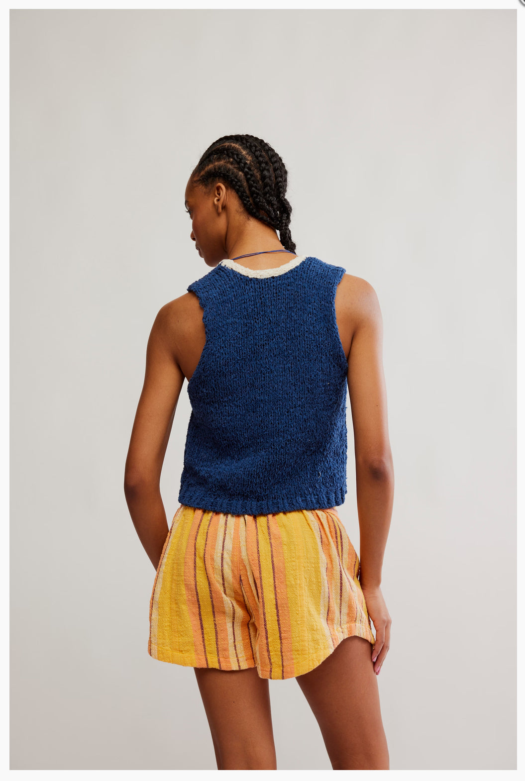 Sicily Sweater Shell in Dark Denim Combo