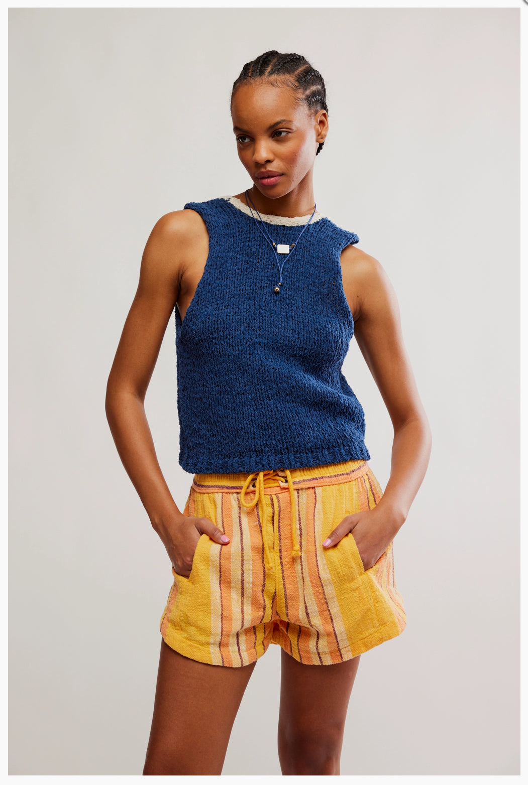 Sicily Sweater Shell in Dark Denim Combo