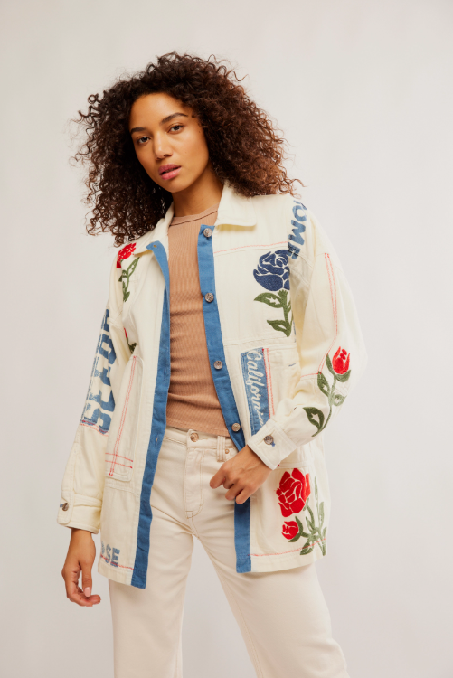 Field Of Roses Jacket in Roses By The Dozen by Free People