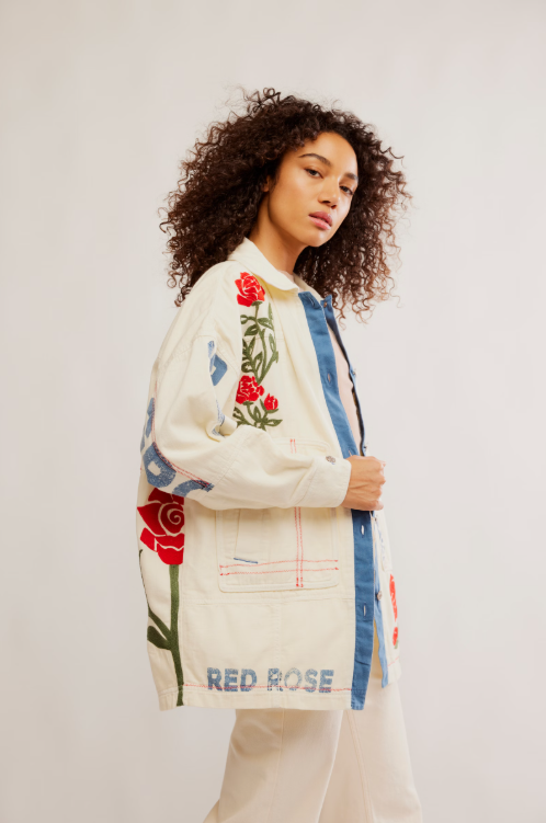 Field Of Roses Jacket in Roses By The Dozen by Free People