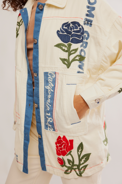 Field Of Roses Jacket in Roses By The Dozen by Free People