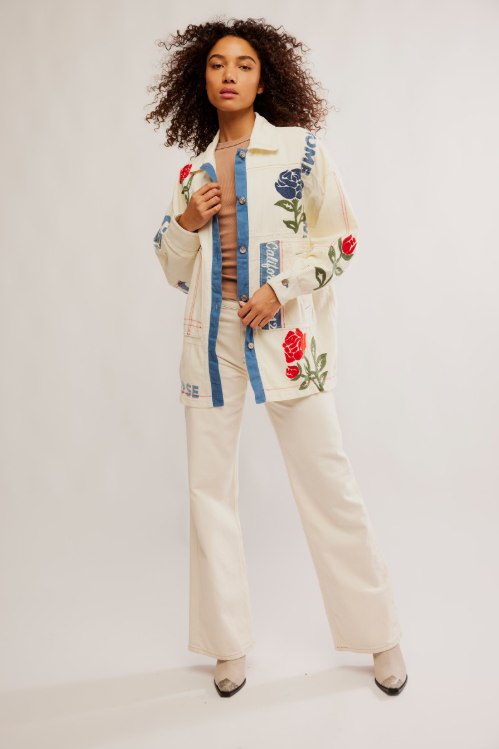 Field Of Roses Jacket in Roses By The Dozen by Free People