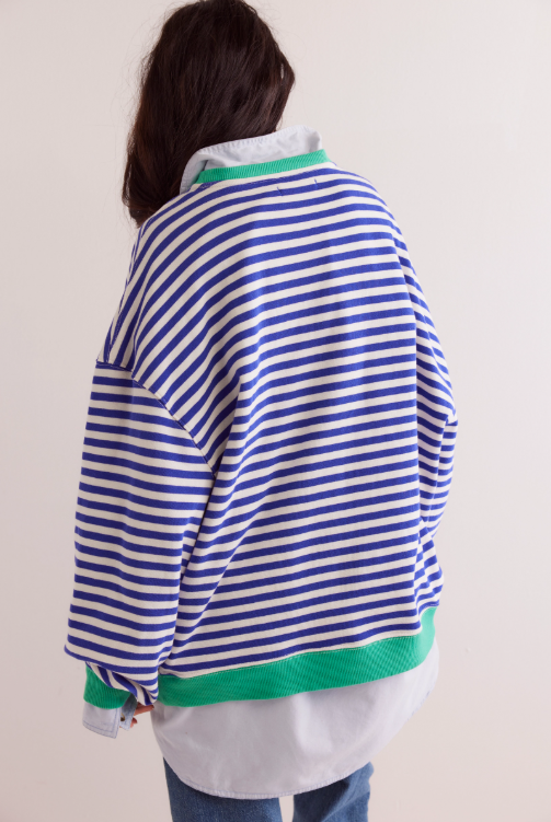 Classic Striped Crew in Sand Dollar Combo by Free People