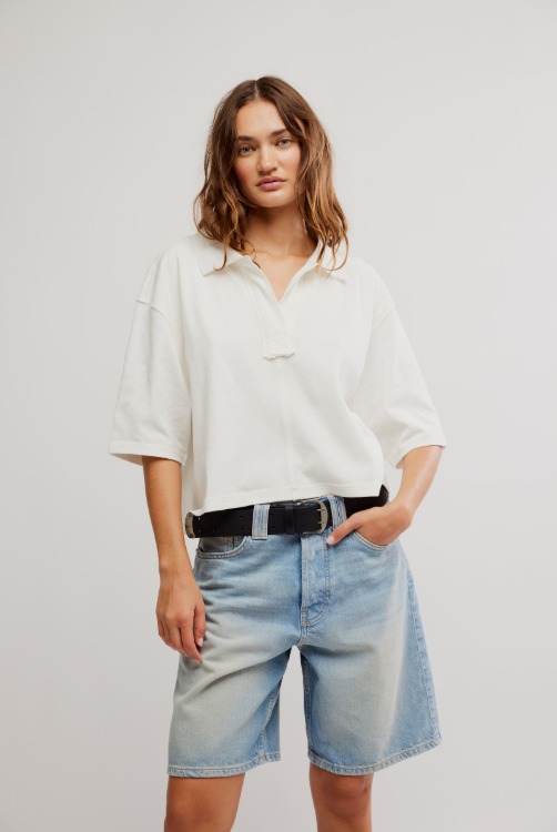 Denmark Polo in Clean Ivory by Free People
