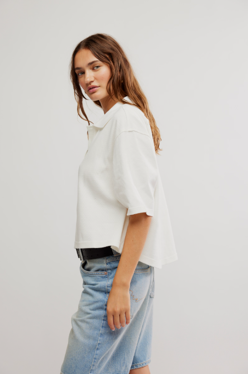 Denmark Polo in Clean Ivory by Free People