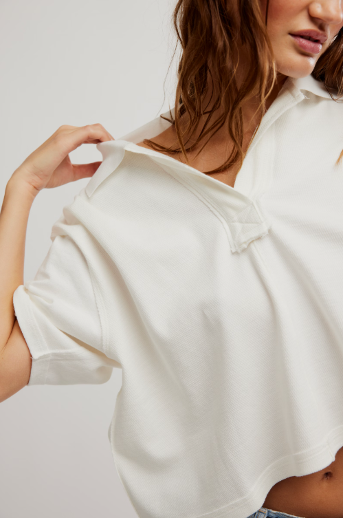 Denmark Polo in Clean Ivory by Free People