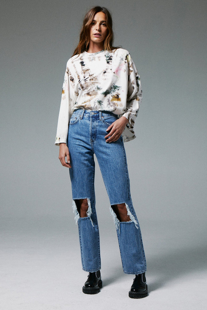 Cassie Super High Rise Straight Crop in Paseo