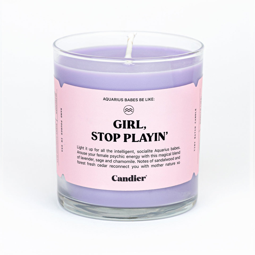 Aquarius Zodiac Candle