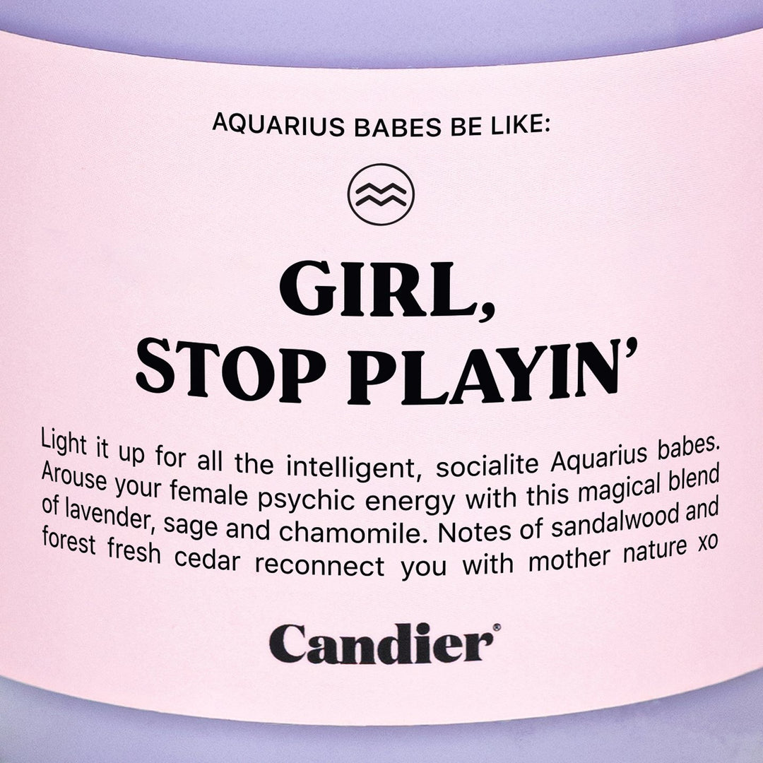 Aquarius Zodiac Candle