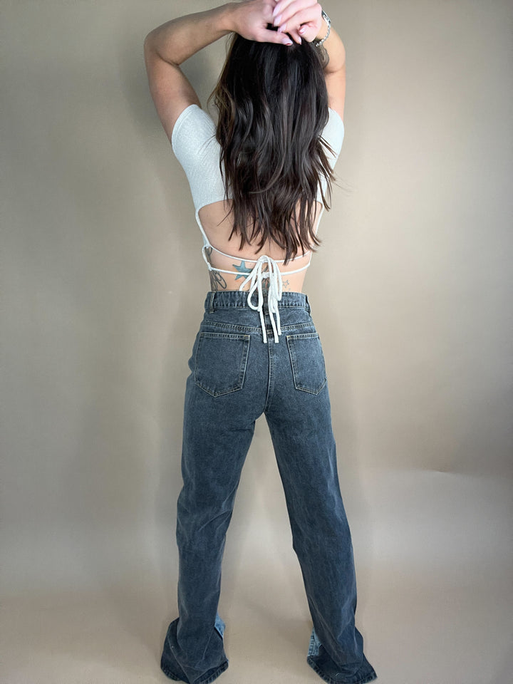 Equilibrium Side Slit Two Tone Pants FINAL SALE