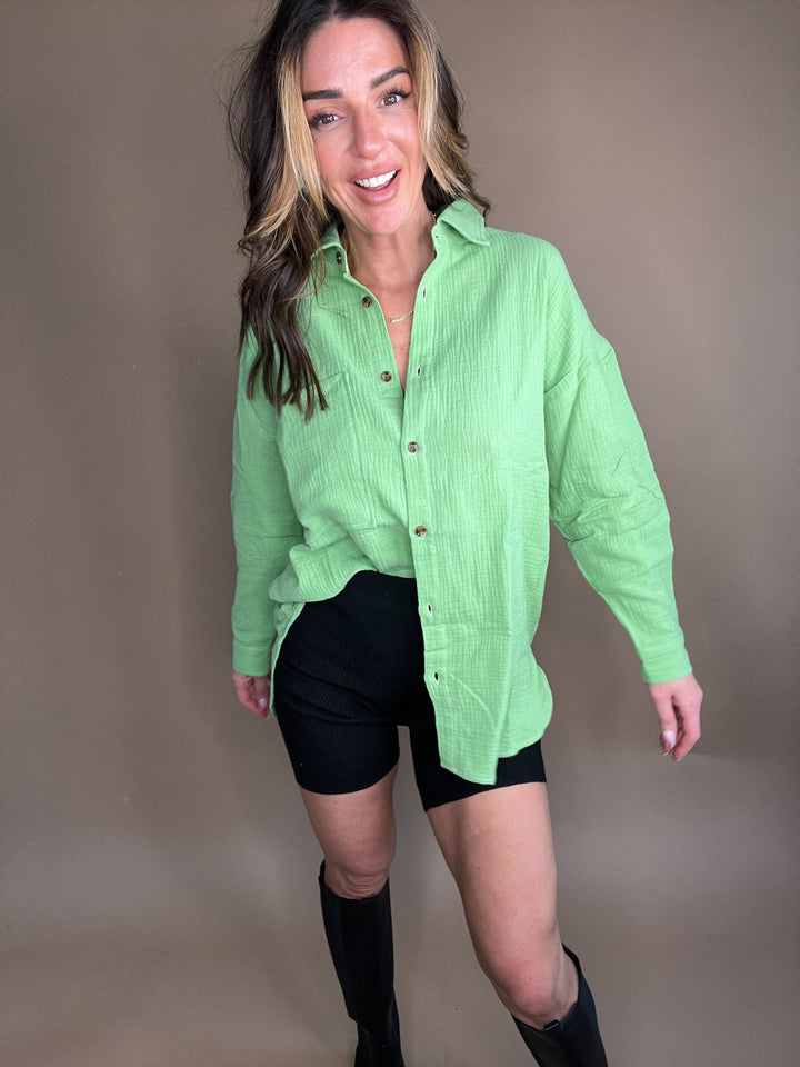 Effortless Cotton Ribbed Biker Shorts in Black