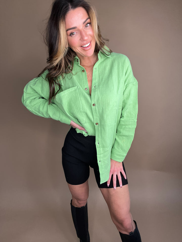 Effortless Cotton Ribbed Biker Shorts in Black