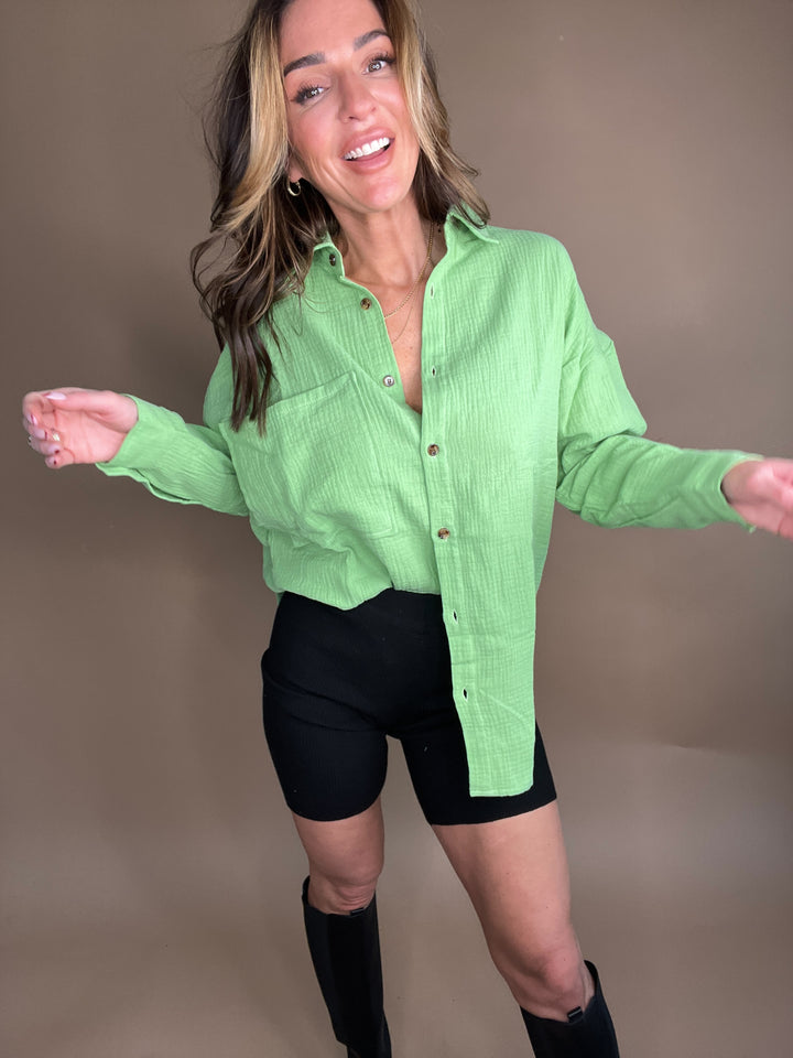 Effortless Cotton Ribbed Biker Shorts in Black