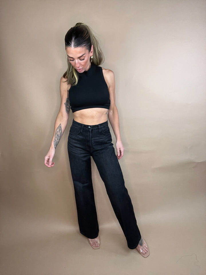 Flying To L.A Jeans in Black Wash