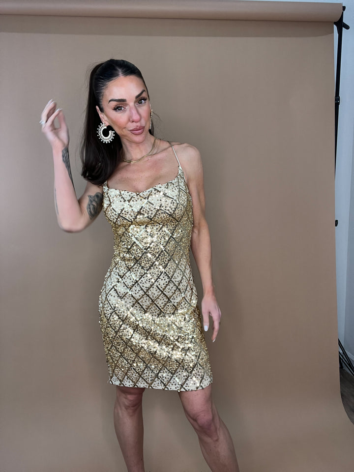 Gold Standard Sequin Dress