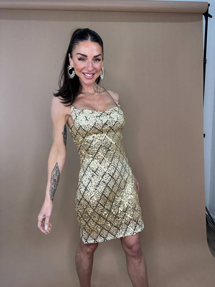 Gold Standard Sequin Dress