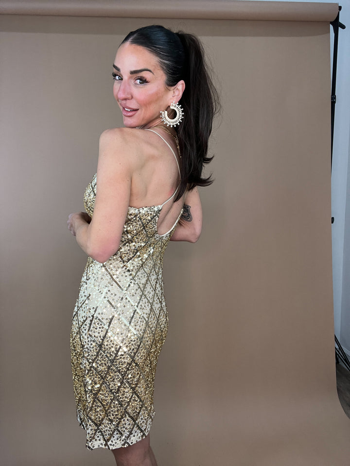 Gold Standard Sequin Dress
