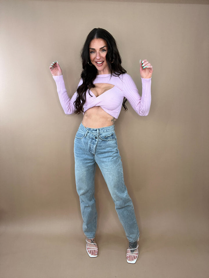 Run Free Asymmetrical Denim in Light