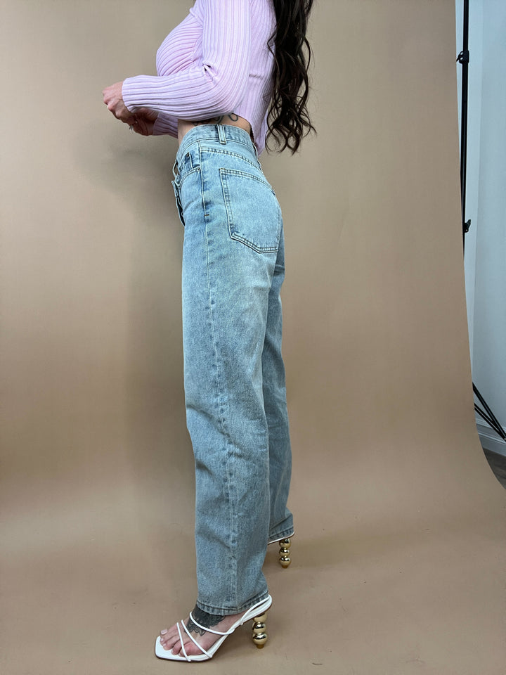 Run Free Asymmetrical Denim in Light