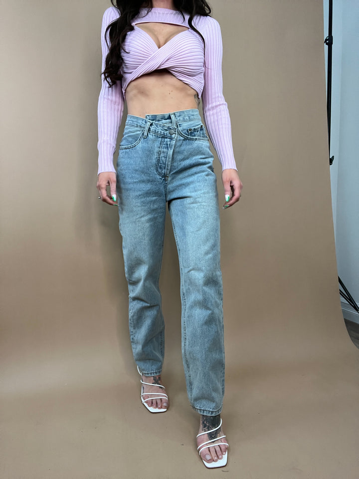 Run Free Asymmetrical Denim in Light