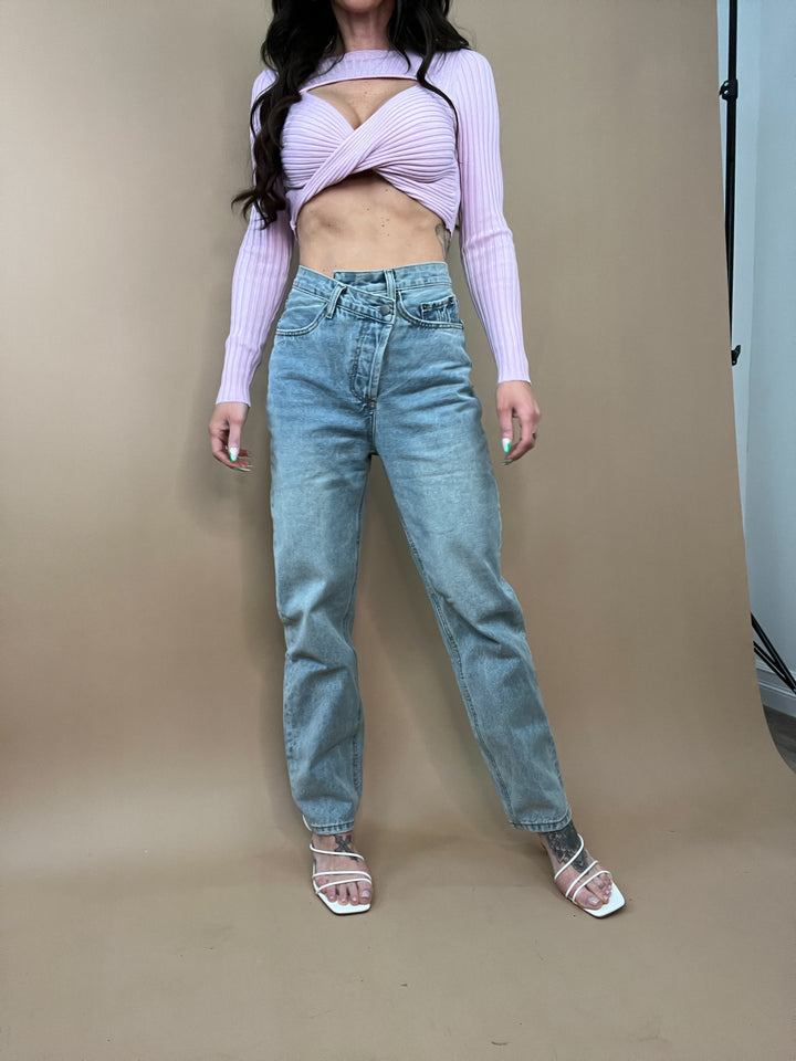 Run Free Asymmetrical Denim in Light