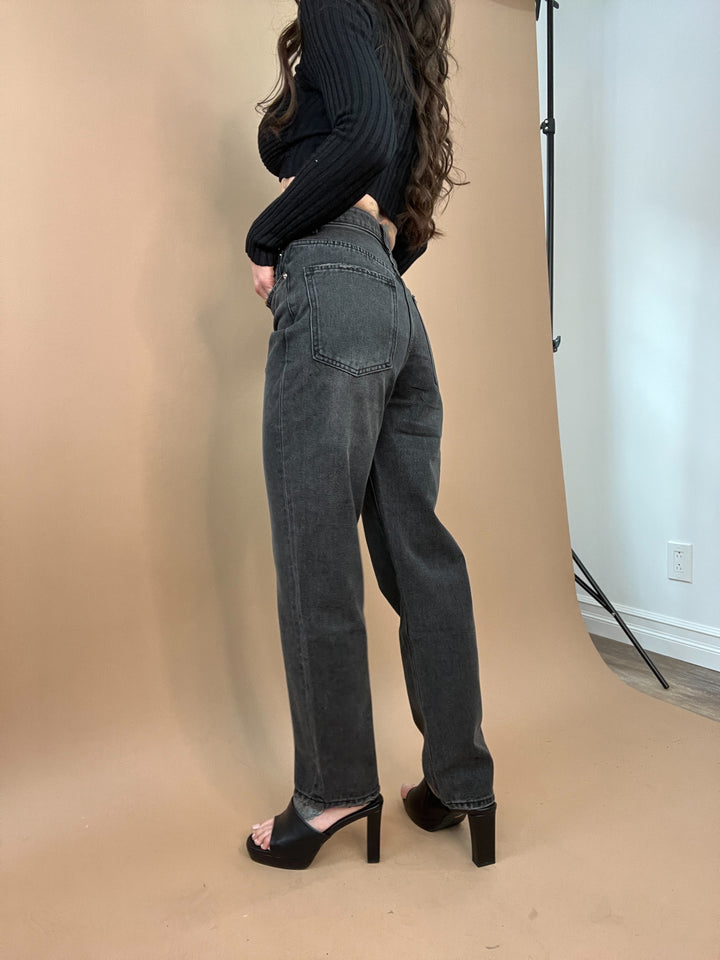 Run Free Asymmetrical Denim in Black