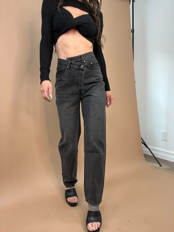 Run Free Asymmetrical Denim in Black