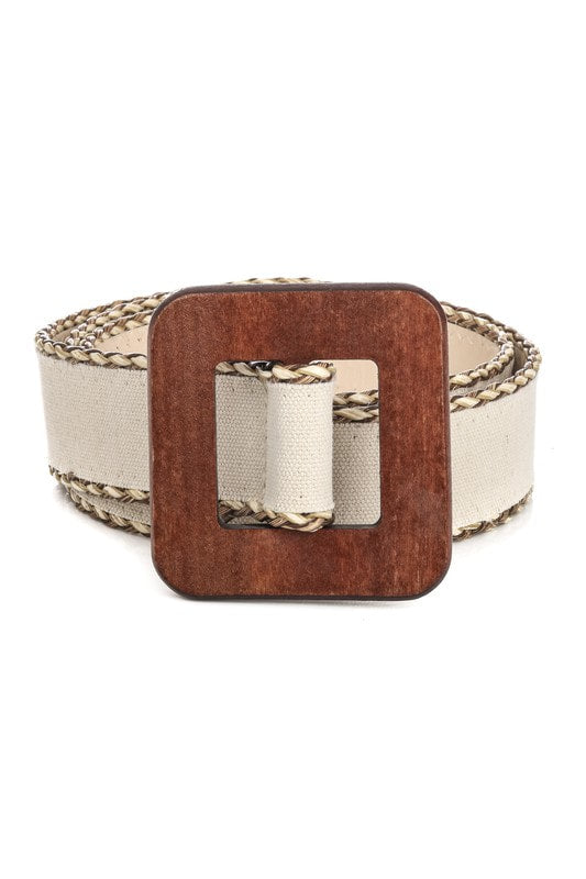 Equator Raffia Buckle Belt