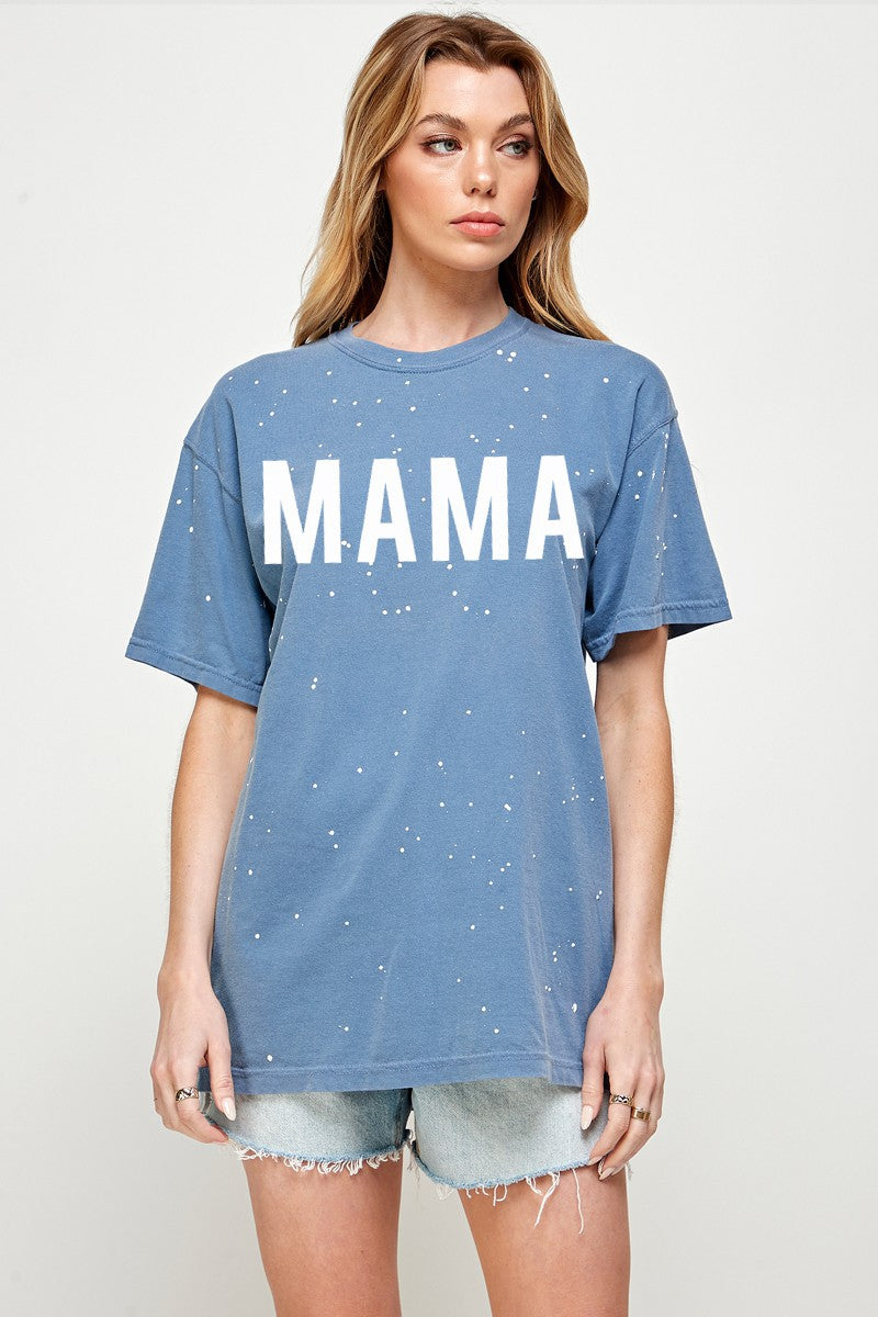 MAMA Graphic Tee in Blue