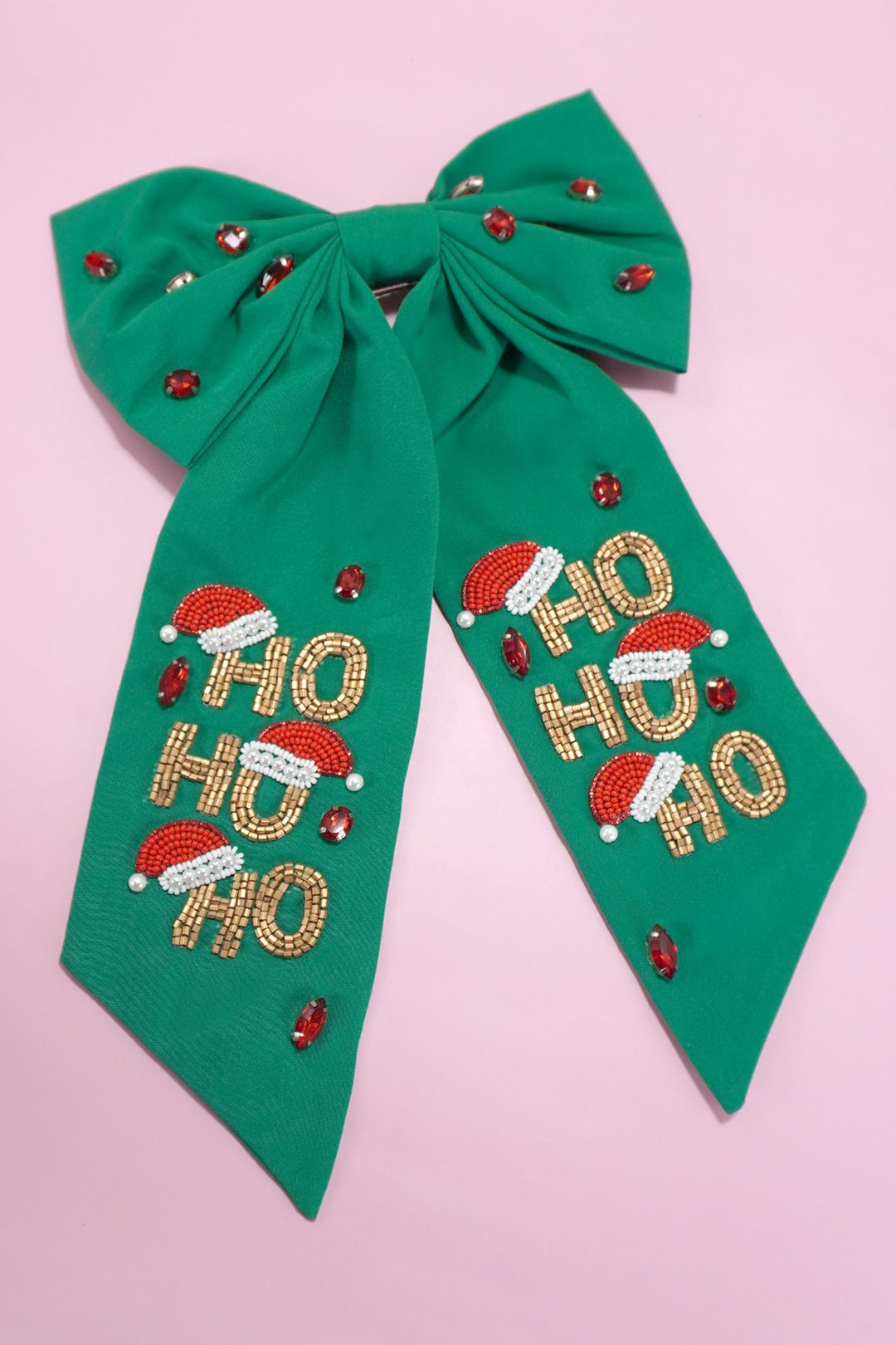 Ho Ho Ho Bow in Green