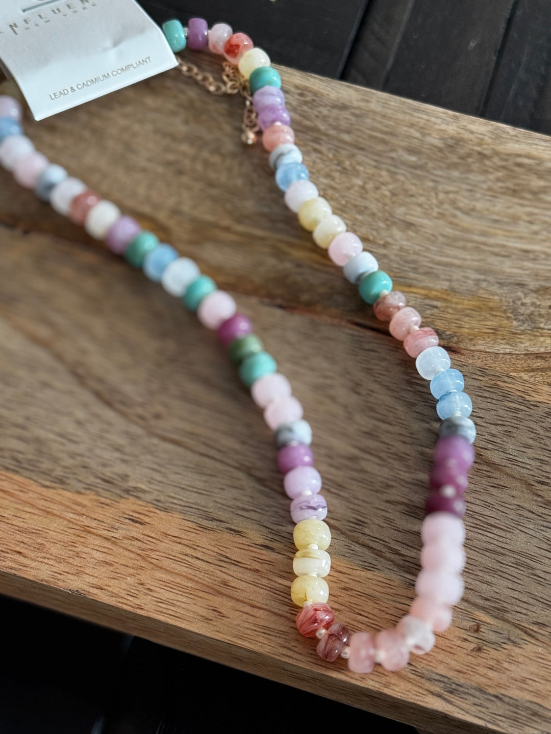 Ombré Beaded Necklace in Pastels