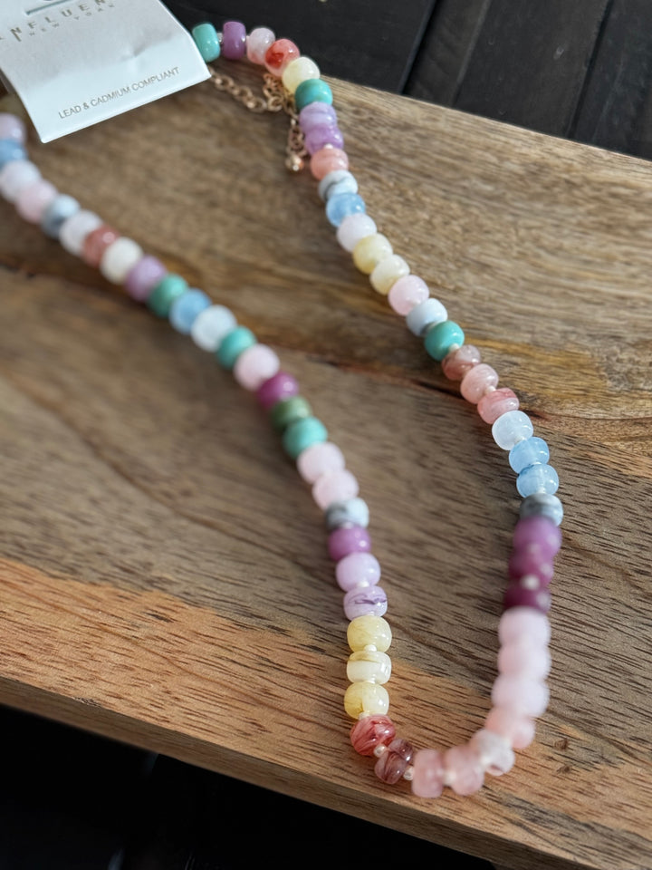 Ombré Beaded Necklace in Pastels