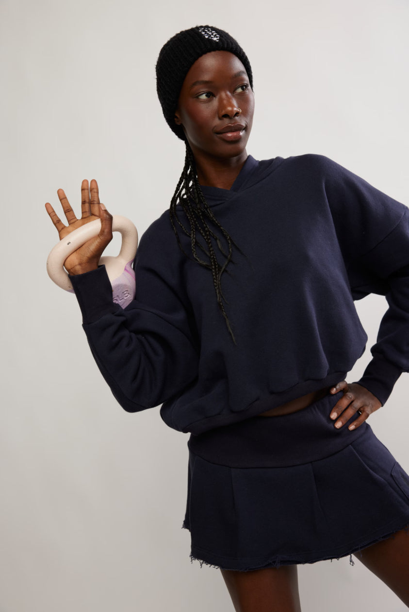 Sprint To The Finish Skirt Set in Midnight Navy by Free People