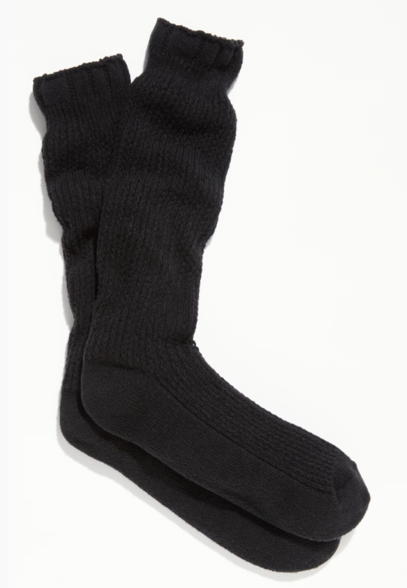 Staple Slouch Socks in Black by Free People