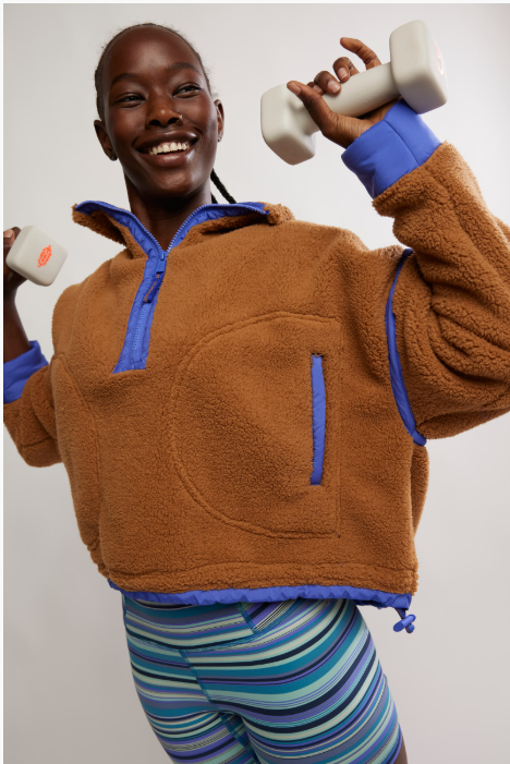 Mountain High 1/2 Zip in Twig by Free People