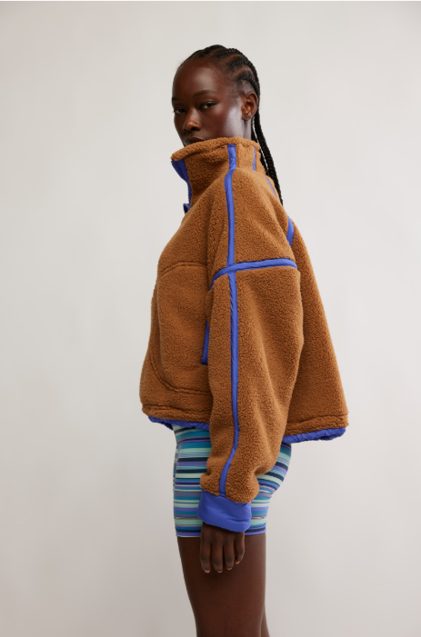 Mountain High 1/2 Zip in Twig by Free People