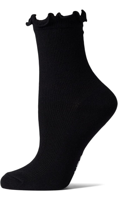 Karsyn Lettuce Edge Sock Black by UGG
