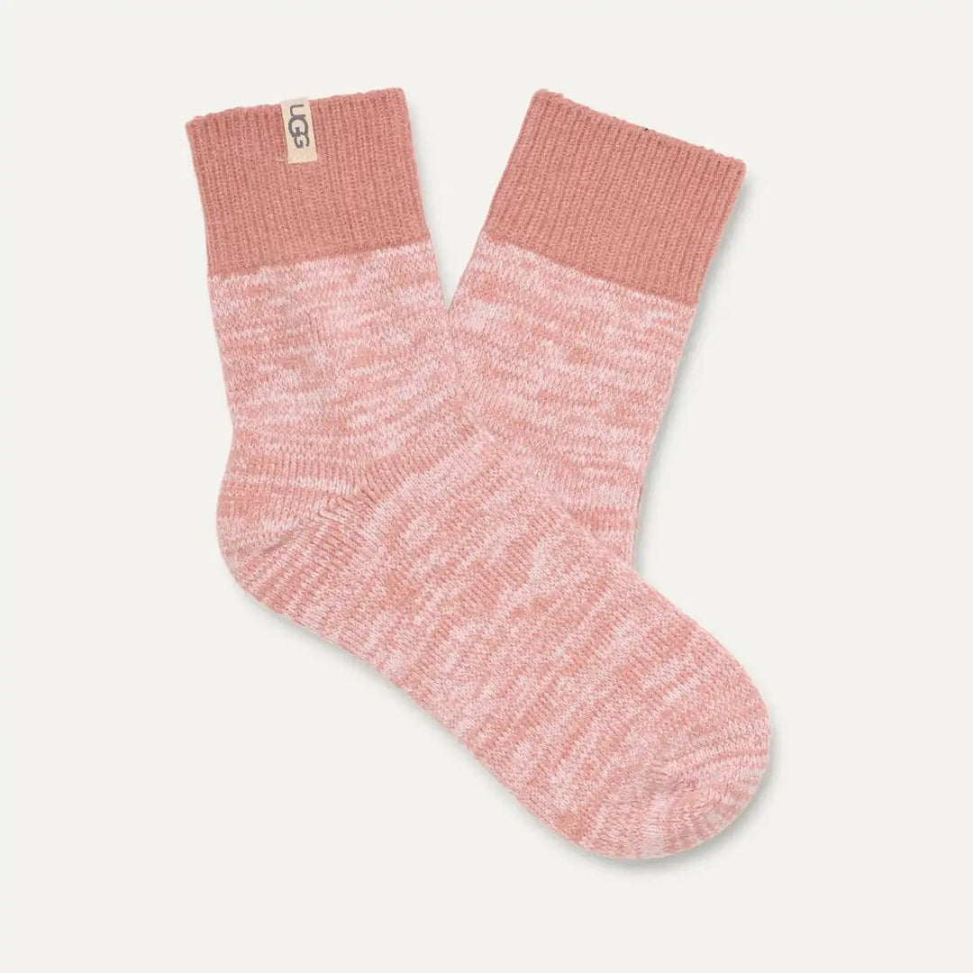 Rib Knit Slouchy Quarter in Blush by UGG