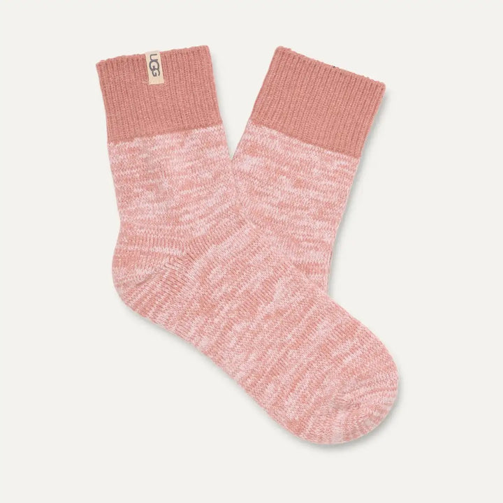 Rib Knit Slouchy Quarter in Blush by UGG