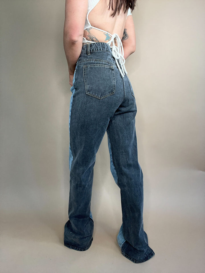 Equilibrium Side Slit Two Tone Pants FINAL SALE