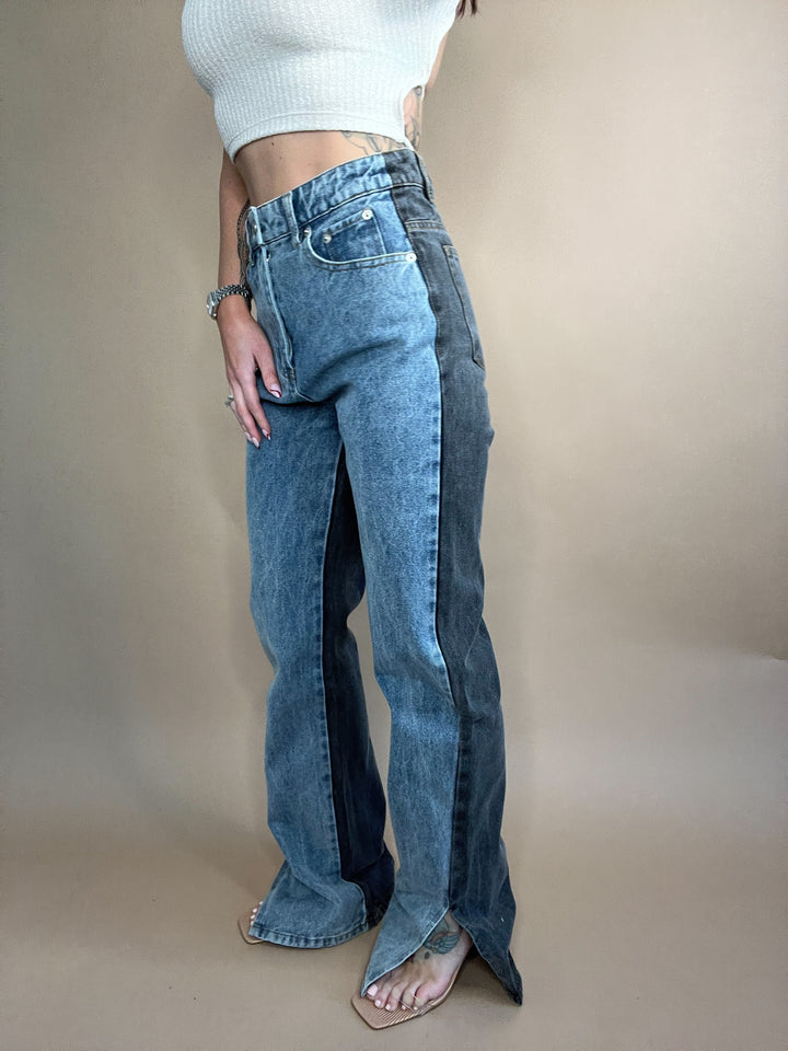Equilibrium Side Slit Two Tone Pants FINAL SALE