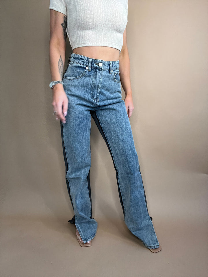 Equilibrium Side Slit Two Tone Pants FINAL SALE