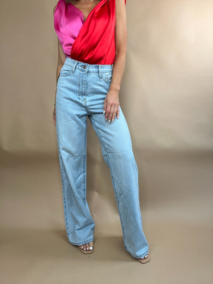 Flying To L.A Jeans in Light Stone