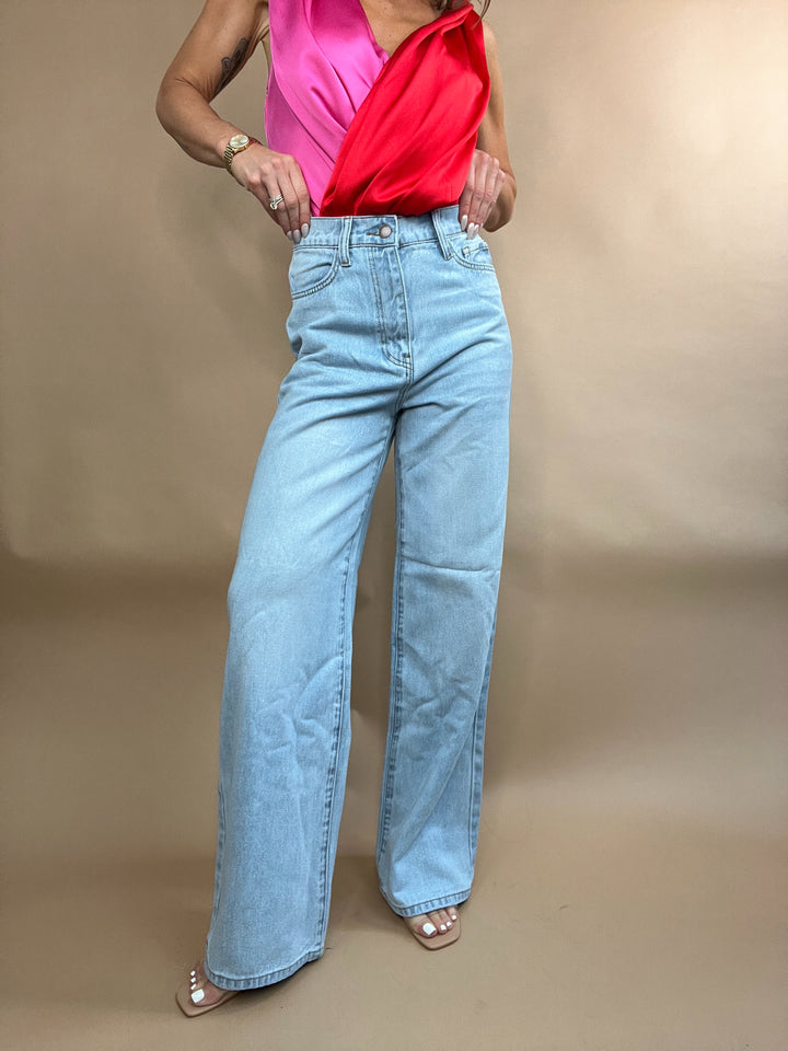 Flying To L.A Jeans in Light Stone