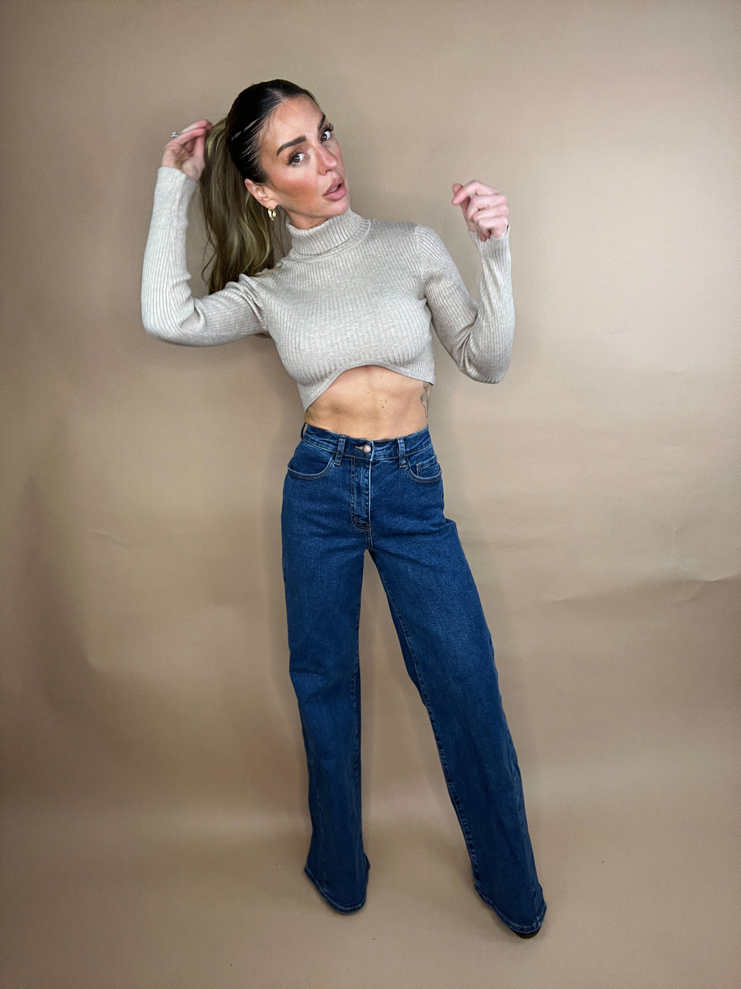 Lot of Me Wide Jeans in Dark Wash