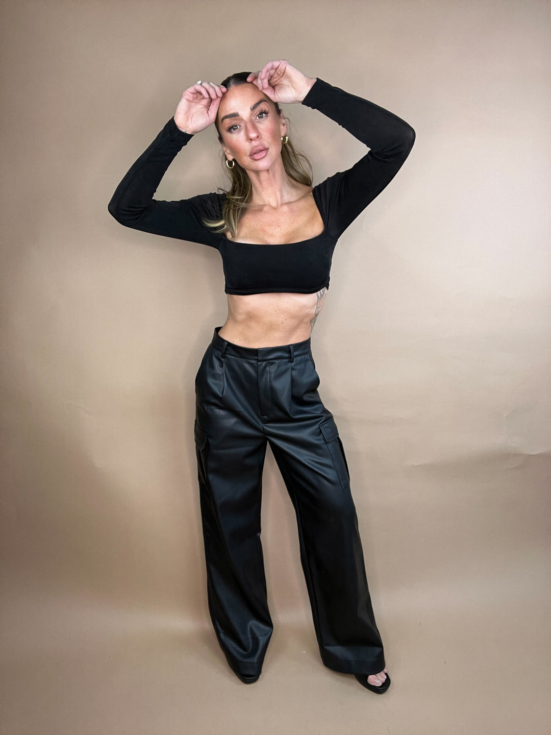 Dash Black Vegan Leather Pants