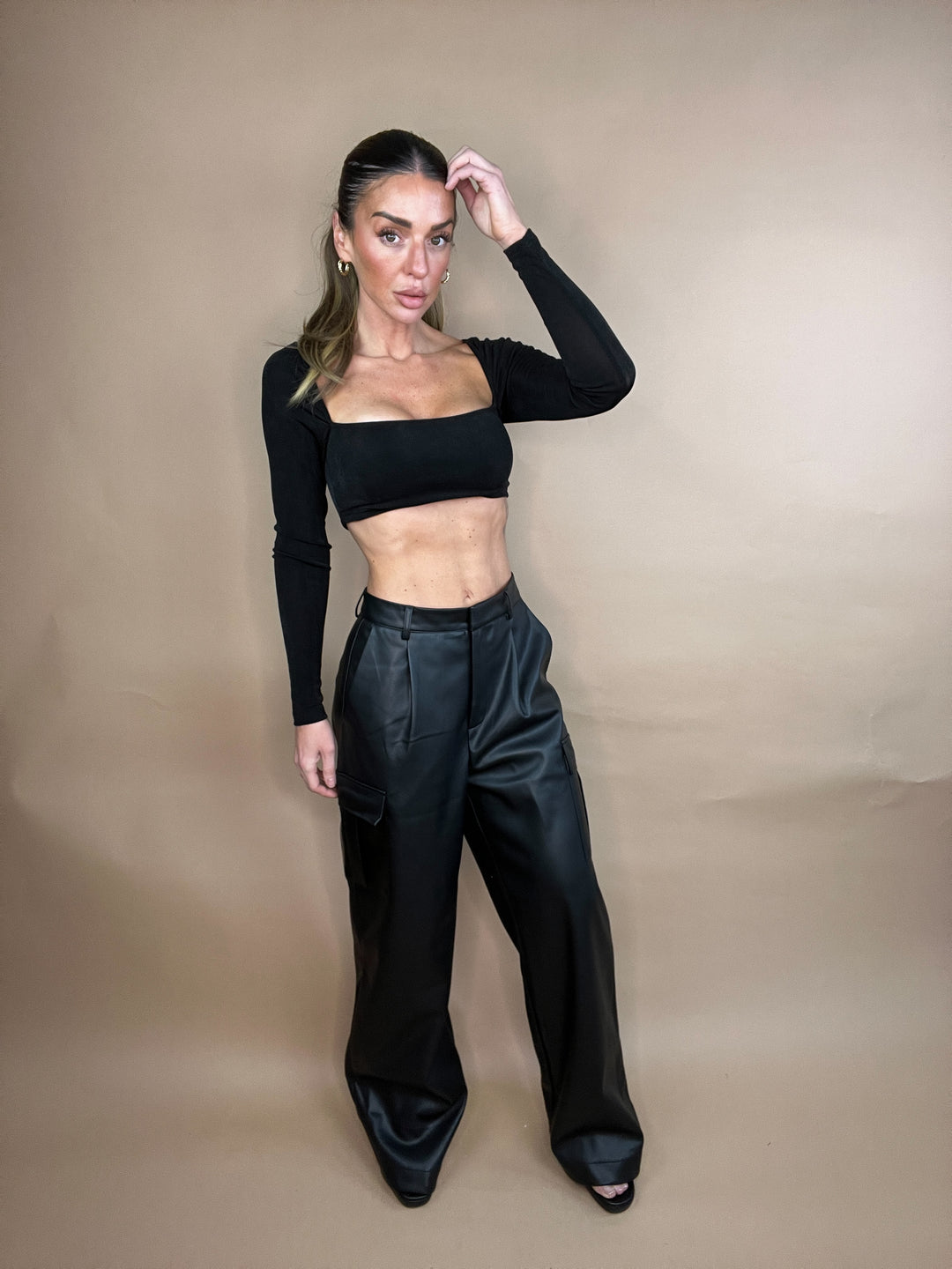 Dash Black Vegan Leather Pants